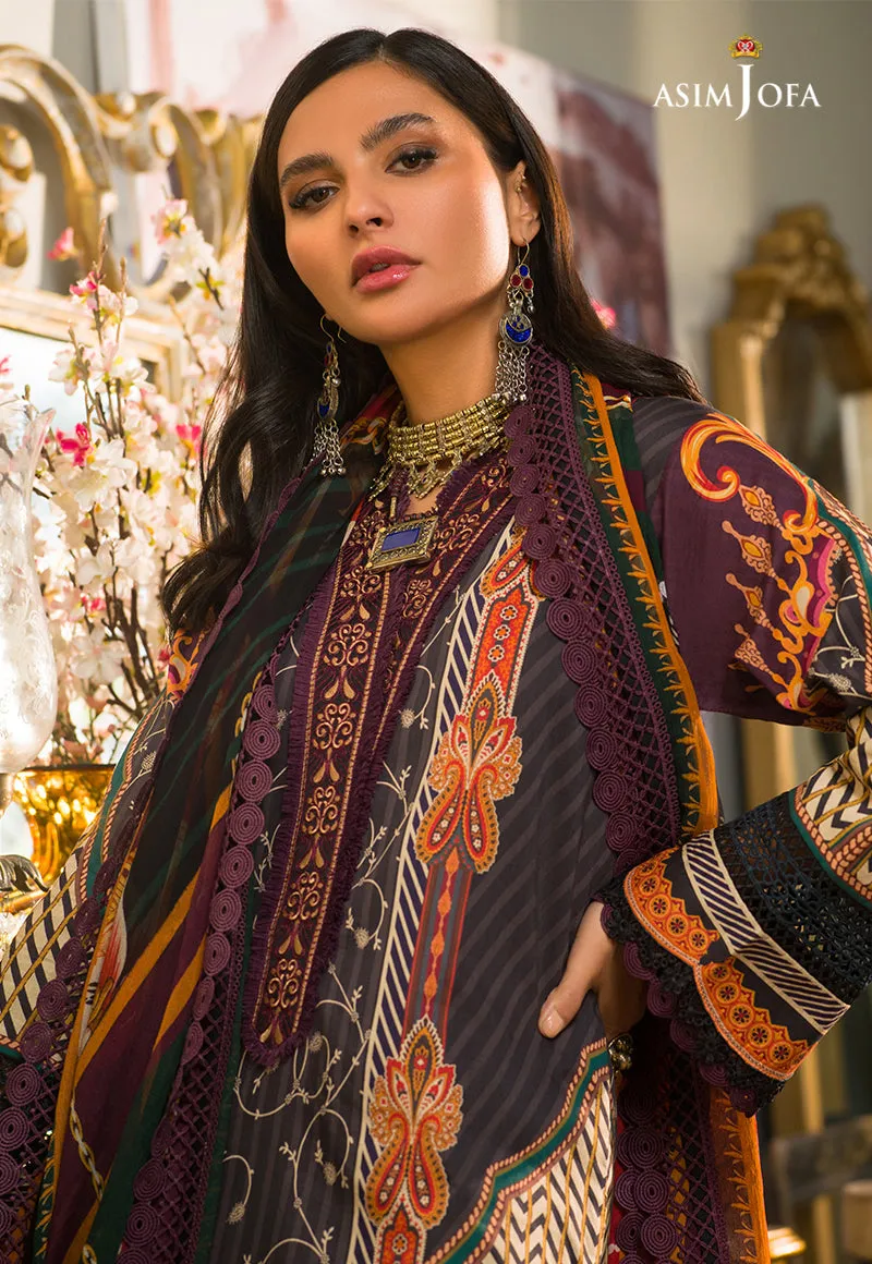 AJPR-10 | Asim Jofa Prints Rania Collection 2022 | Unstitched Embroidered Lawn Suits