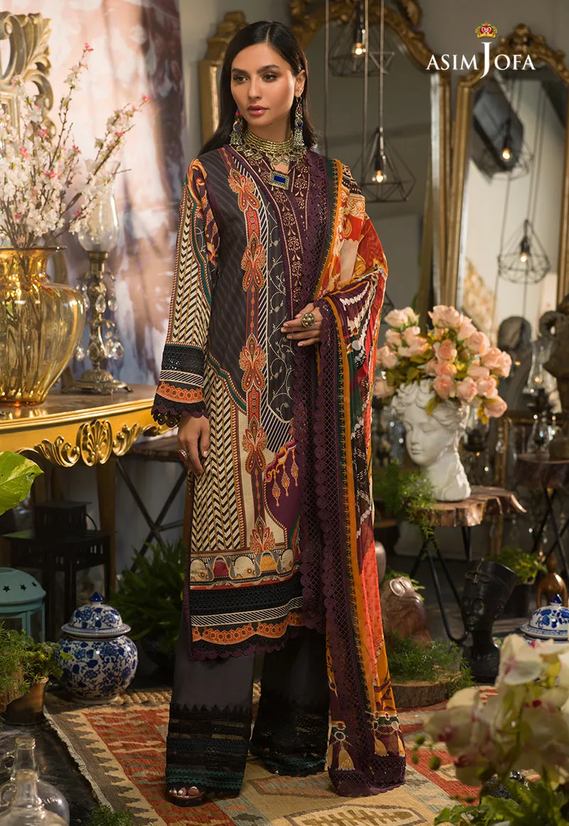 AJPR-10 | Asim Jofa Prints Rania Collection 2022 | Unstitched Embroidered Lawn Suits