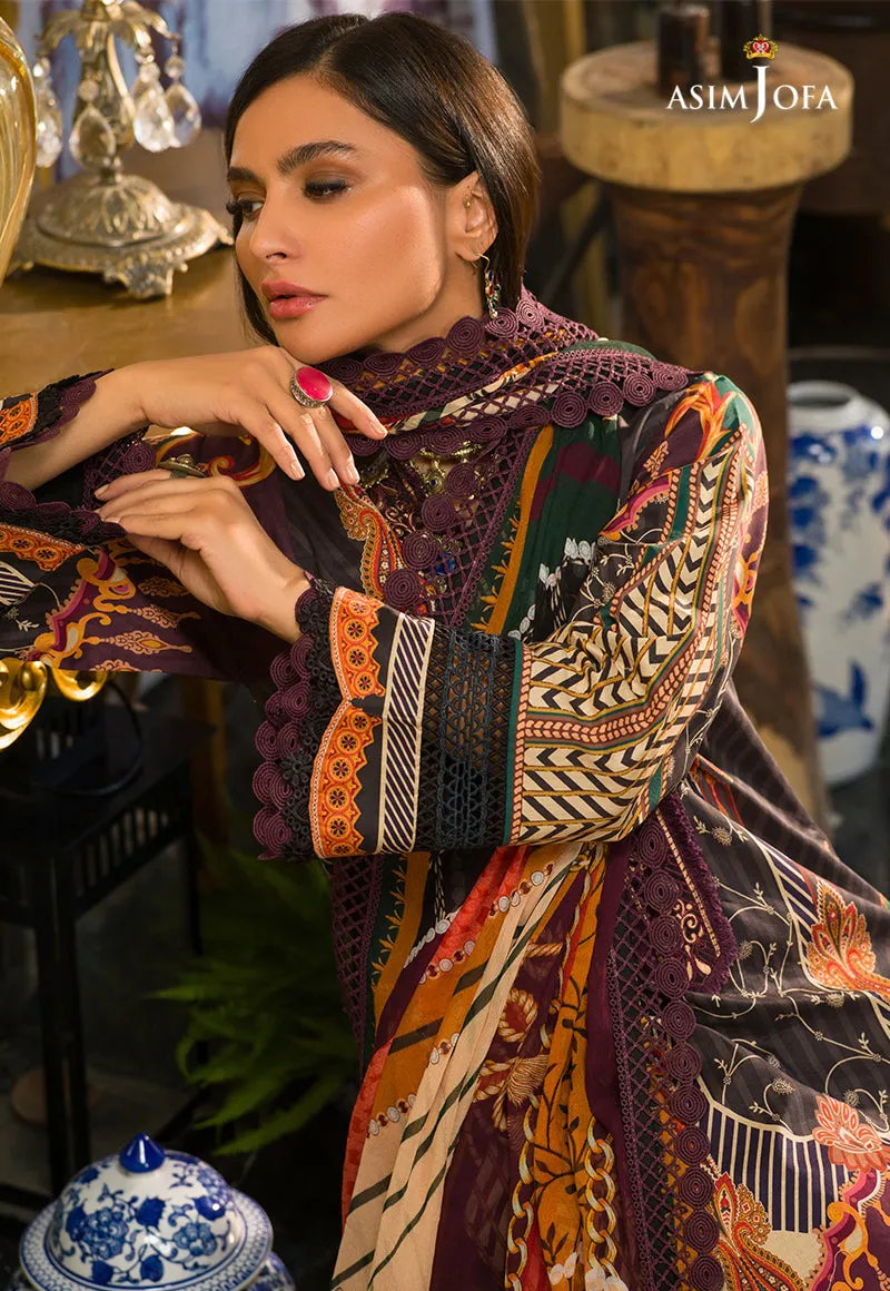 AJPR-10 | Asim Jofa Prints Rania Collection 2022 | Unstitched Embroidered Lawn Suits