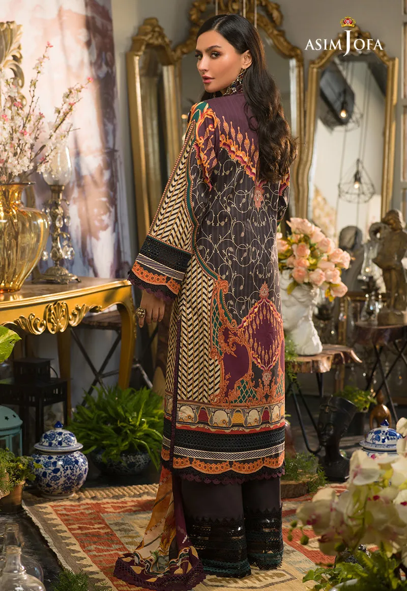 AJPR-10 | Asim Jofa Prints Rania Collection 2022 | Unstitched Embroidered Lawn Suits