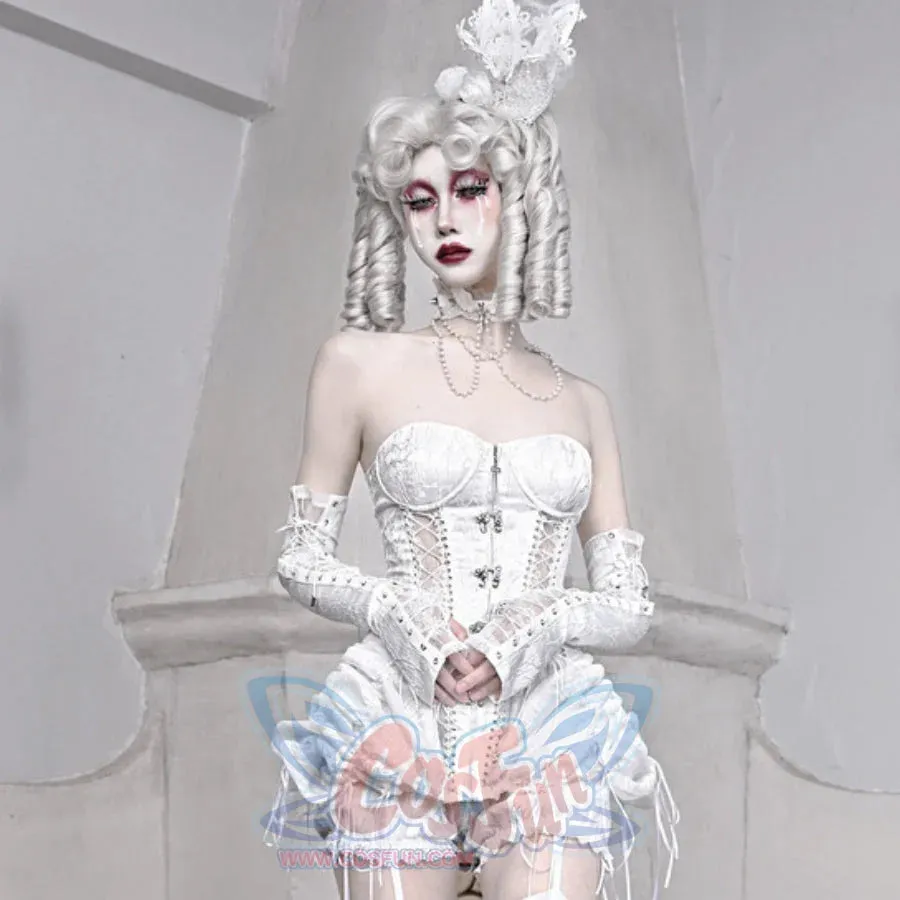 Alice Gothic Embossment Lace-up Oversleeve