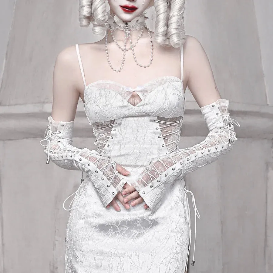 Alice Gothic Embossment Lace-up Oversleeve