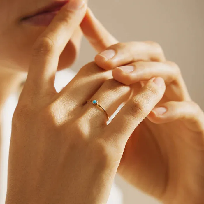 Amina - Turquoise Solitaire Ring