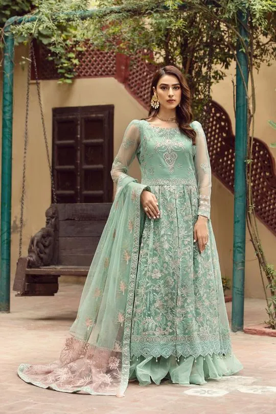 Anarkali | Alizeh Embroidered Chiffon Festive Collection Shahtaj | Unstitched Embroidered Chiffon Suits