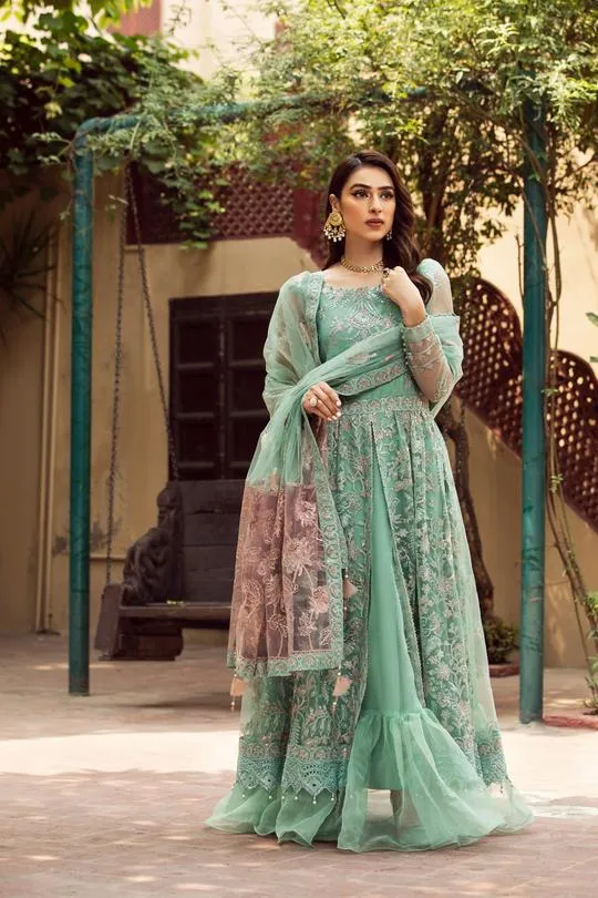 Anarkali | Alizeh Embroidered Chiffon Festive Collection Shahtaj | Unstitched Embroidered Chiffon Suits