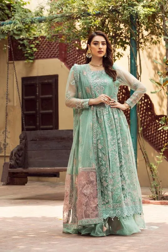 Anarkali | Alizeh Embroidered Chiffon Festive Collection Shahtaj | Unstitched Embroidered Chiffon Suits