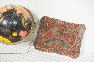 Antique Heriz Rug Fragment Pillow