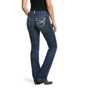 Ariat Womens R.E.A.L Mid Rise Straight Leg Jeans