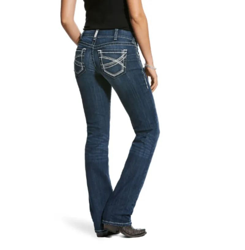 Ariat Womens R.E.A.L Mid Rise Straight Leg Jeans