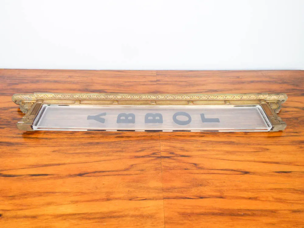Art Deco Movie Theater Brass Sign ~ Lobby