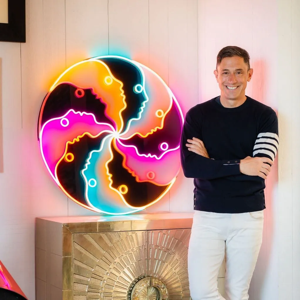 Atlas Round, LED neon sign by Jonathan Adler