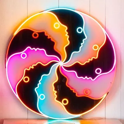 Atlas Round, LED neon sign by Jonathan Adler
