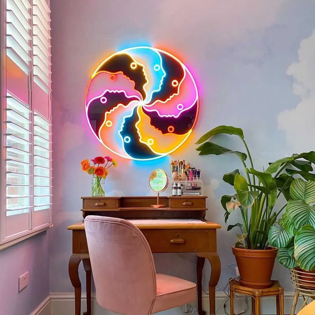 Atlas Round, LED neon sign by Jonathan Adler
