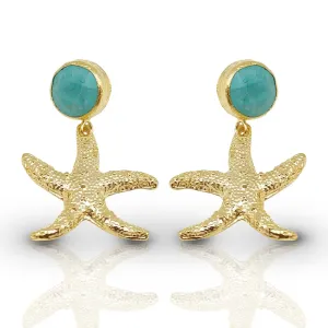 Aurora Star Earing with Turquoise