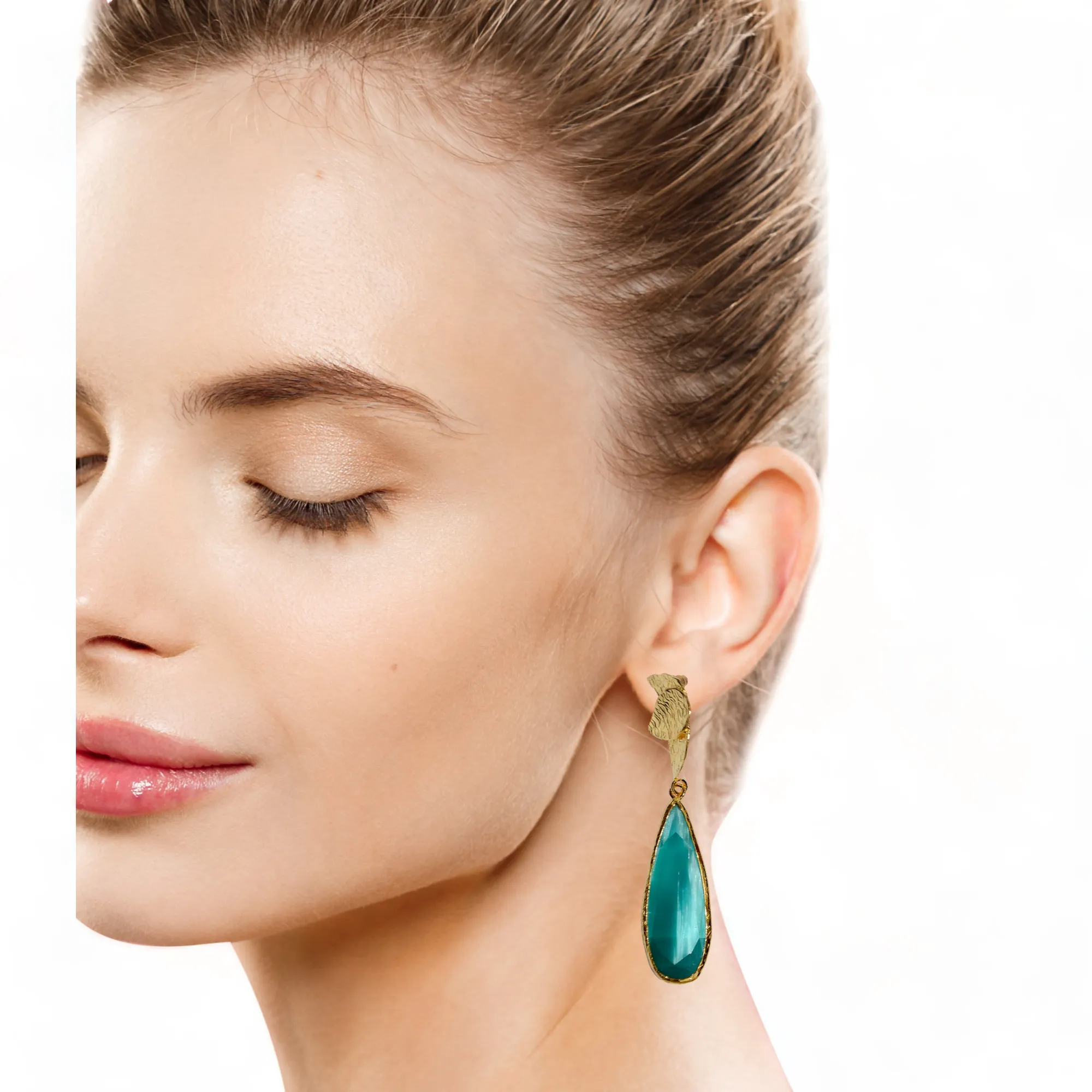 Aurora Tulip Gold Earrings