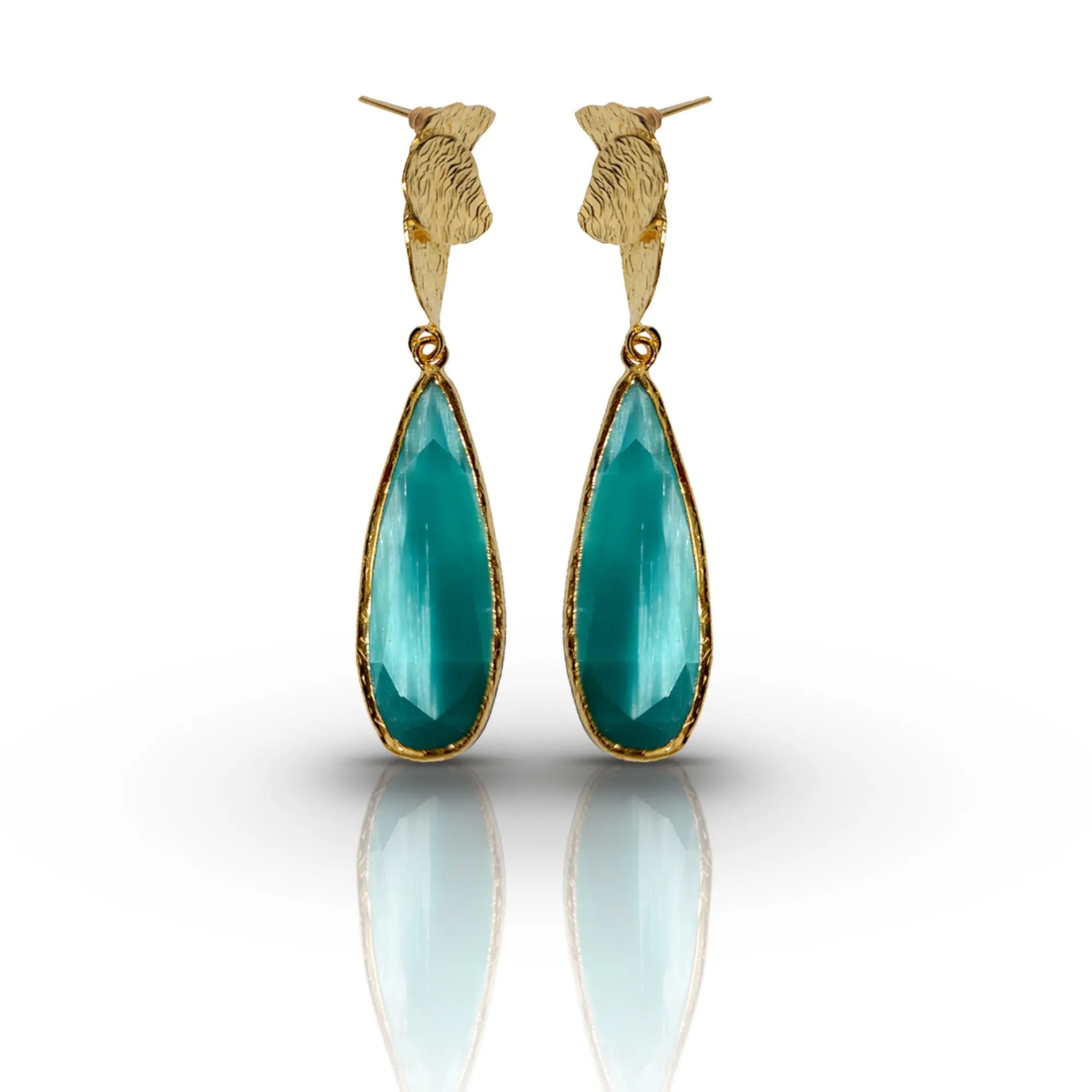 Aurora Tulip Gold Earrings
