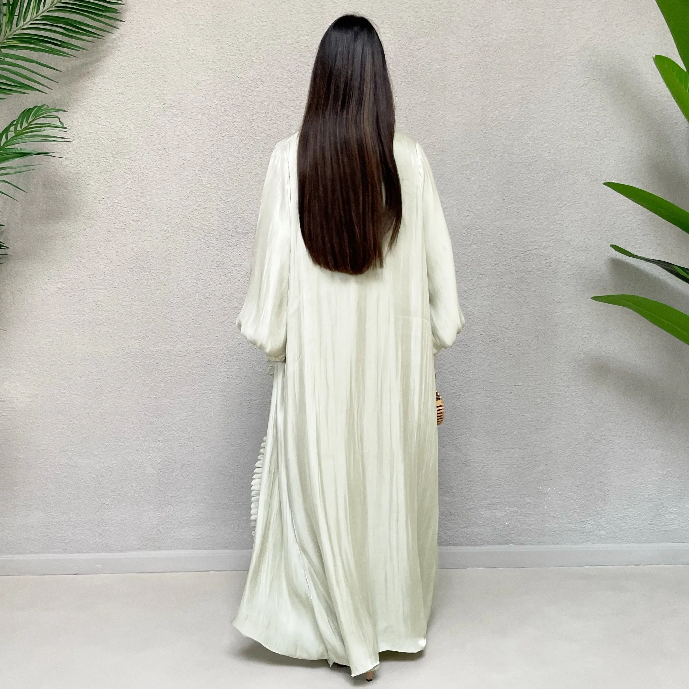 AW 21 MINT NOORA ORGANZA RUFFLE ABAYA
