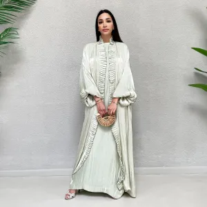 AW 21 MINT NOORA ORGANZA RUFFLE ABAYA