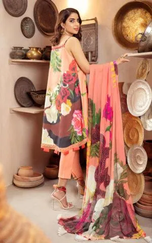 AZALEA CB-5B | Asifa & Nabeel Bella Fusion Mix Cambric Collection SS'21 | Unstitched Cambric Suits
