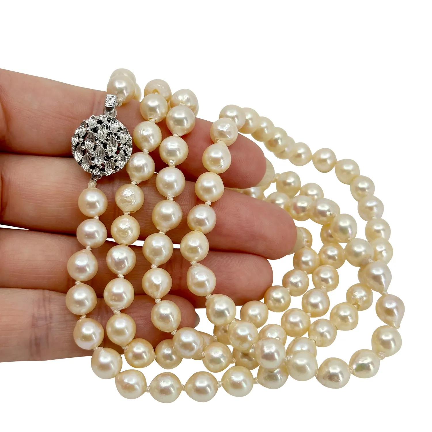 Baroque MCM Japanese Saltwater Akoya Cultured Pearl Opera Necklace - Sterling Silver 36.50 Inch