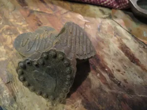 Blackened Bees Wax Heart