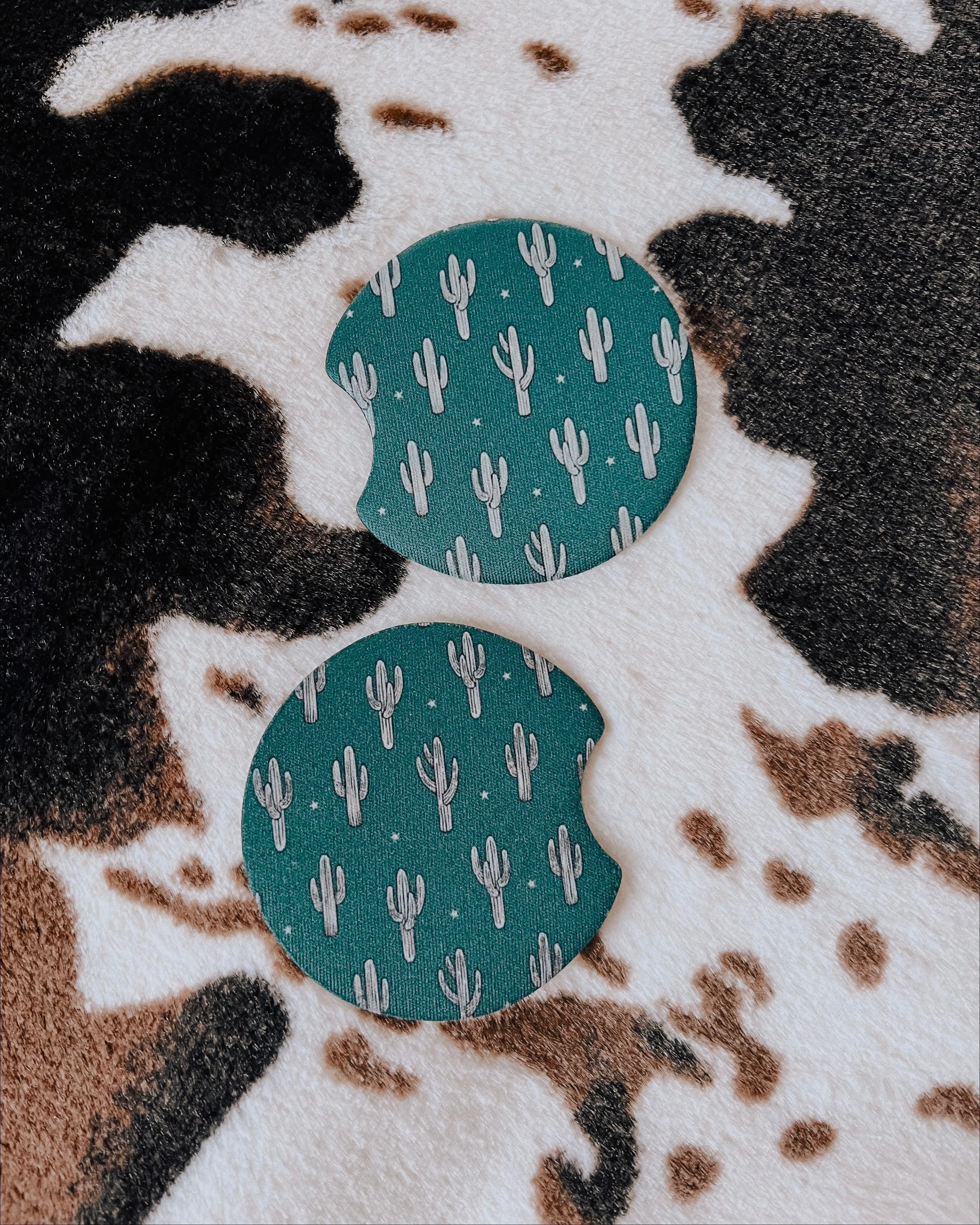Boho Cactus Car Coasters