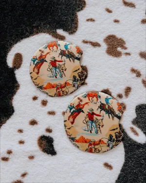 Bucking Cowboy Car Coasters