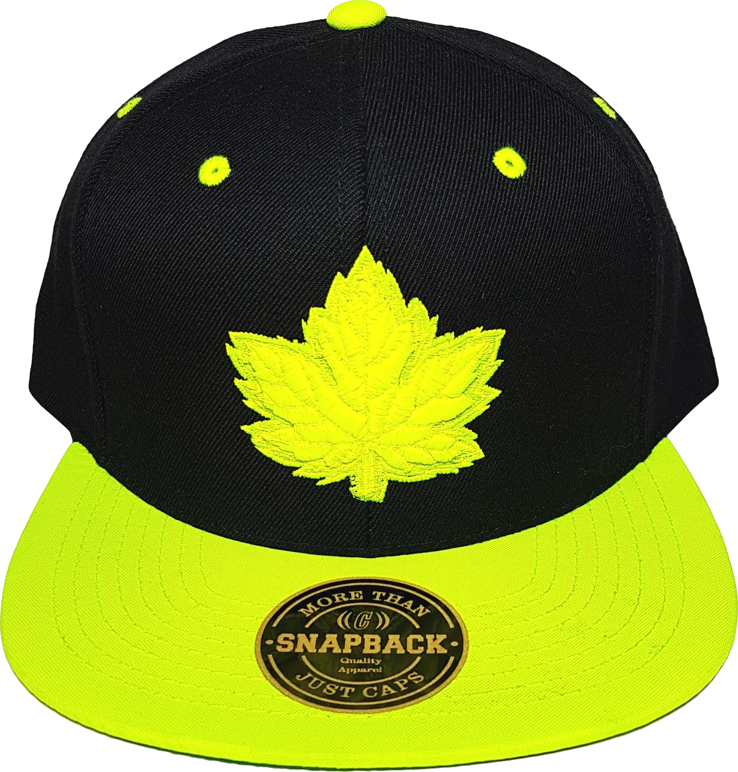 Canada Mighty Maple Black Neon Yellow Tonal Snapback