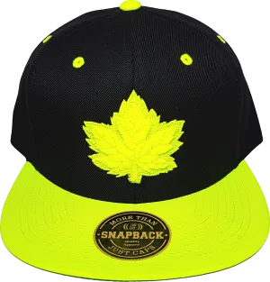 Canada Mighty Maple Black Neon Yellow Tonal Snapback