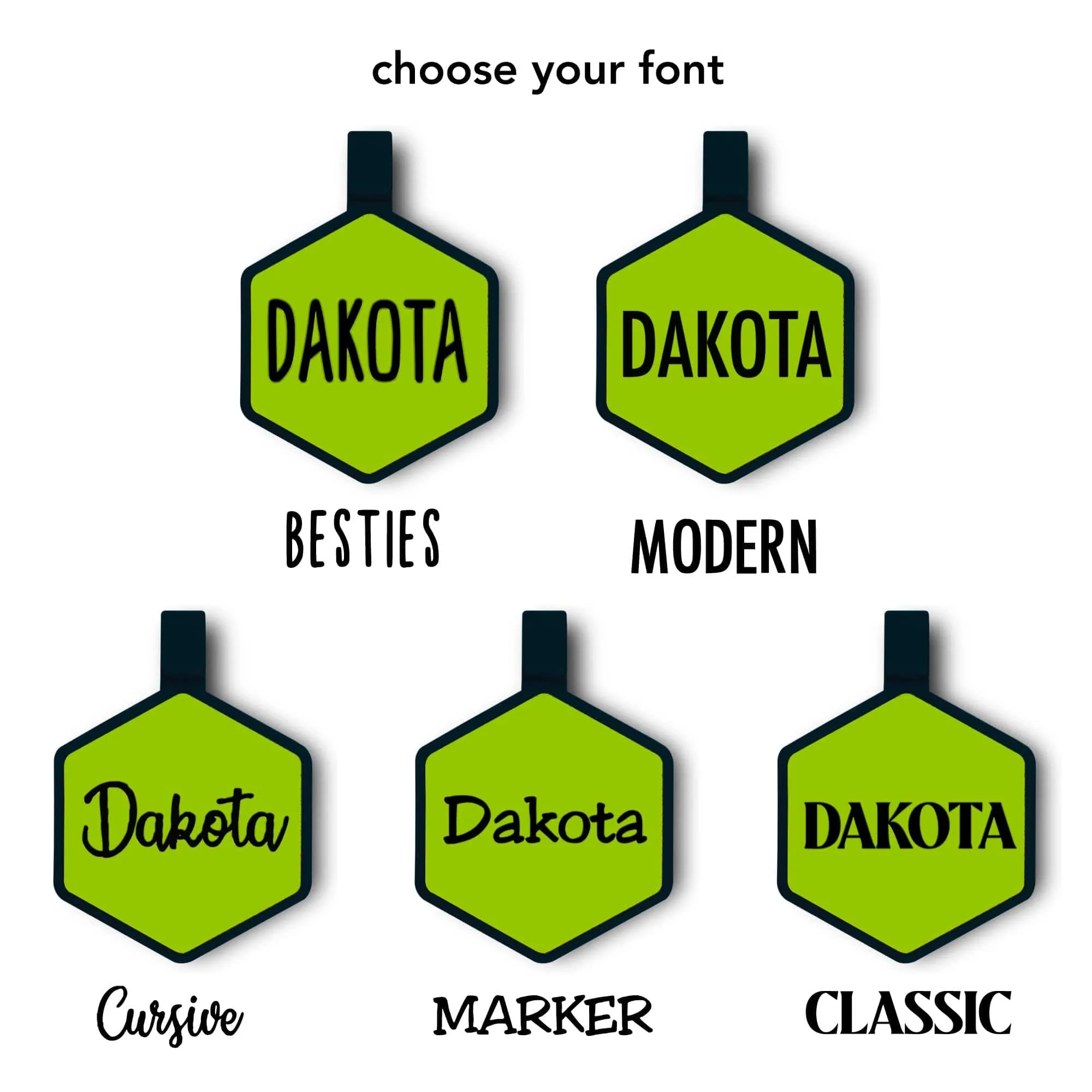 Chartreuse Silicone ID Tag