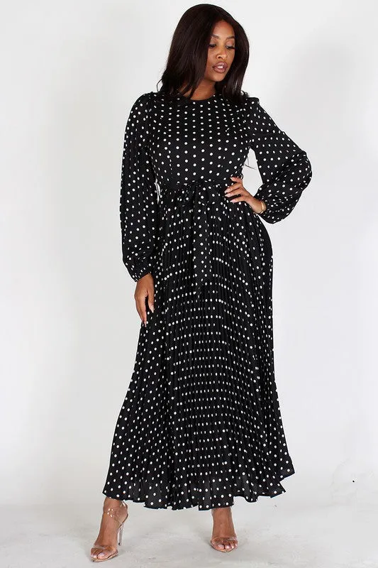 Chiffon Polka Dot Maxi Dress