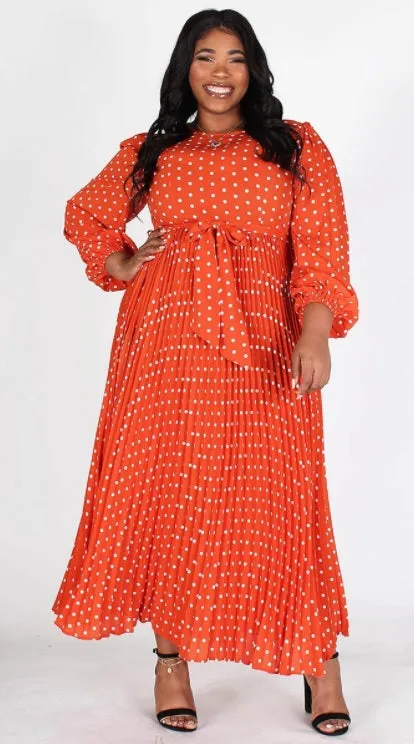 Chiffon Polka Dot Maxi Dress