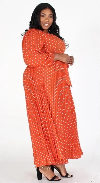 Chiffon Polka Dot Maxi Dress
