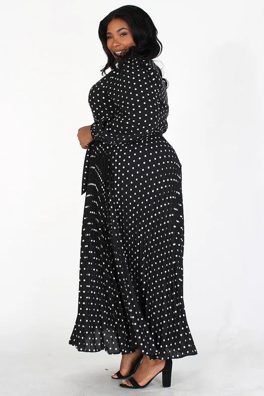 Chiffon Polka Dot Maxi Dress