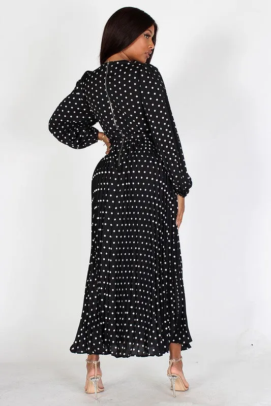 Chiffon Polka Dot Maxi Dress