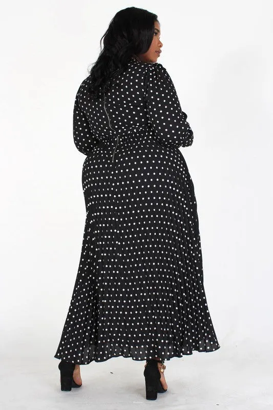 Chiffon Polka Dot Maxi Dress