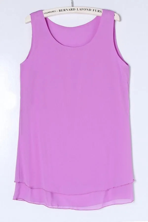 Chiffon Sleeveless Tank Top