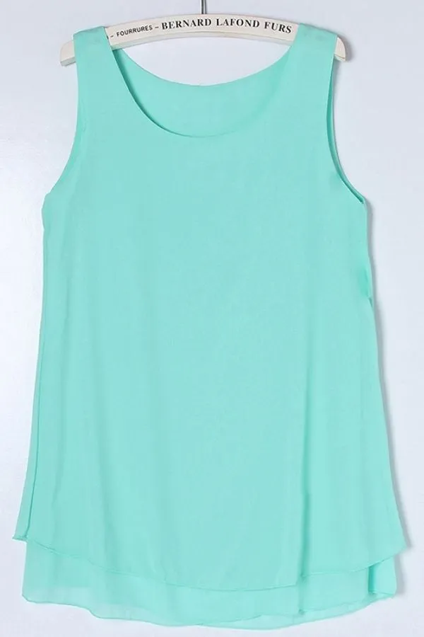 Chiffon Sleeveless Tank Top