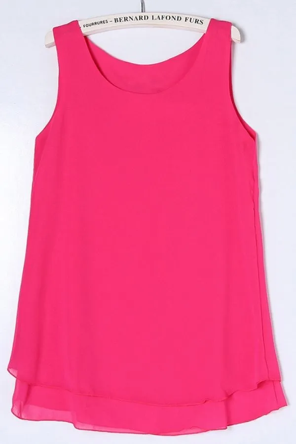 Chiffon Sleeveless Tank Top