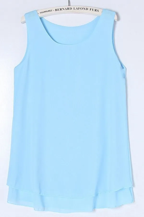 Chiffon Sleeveless Tank Top