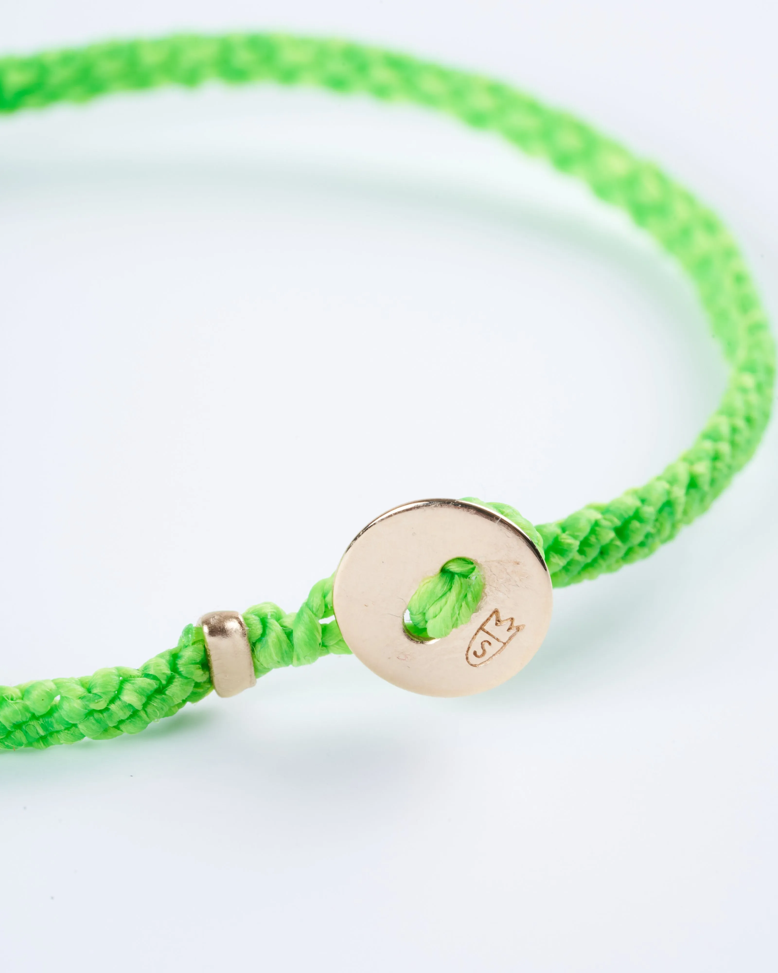 classic diamond bracelet in neon green - gold
