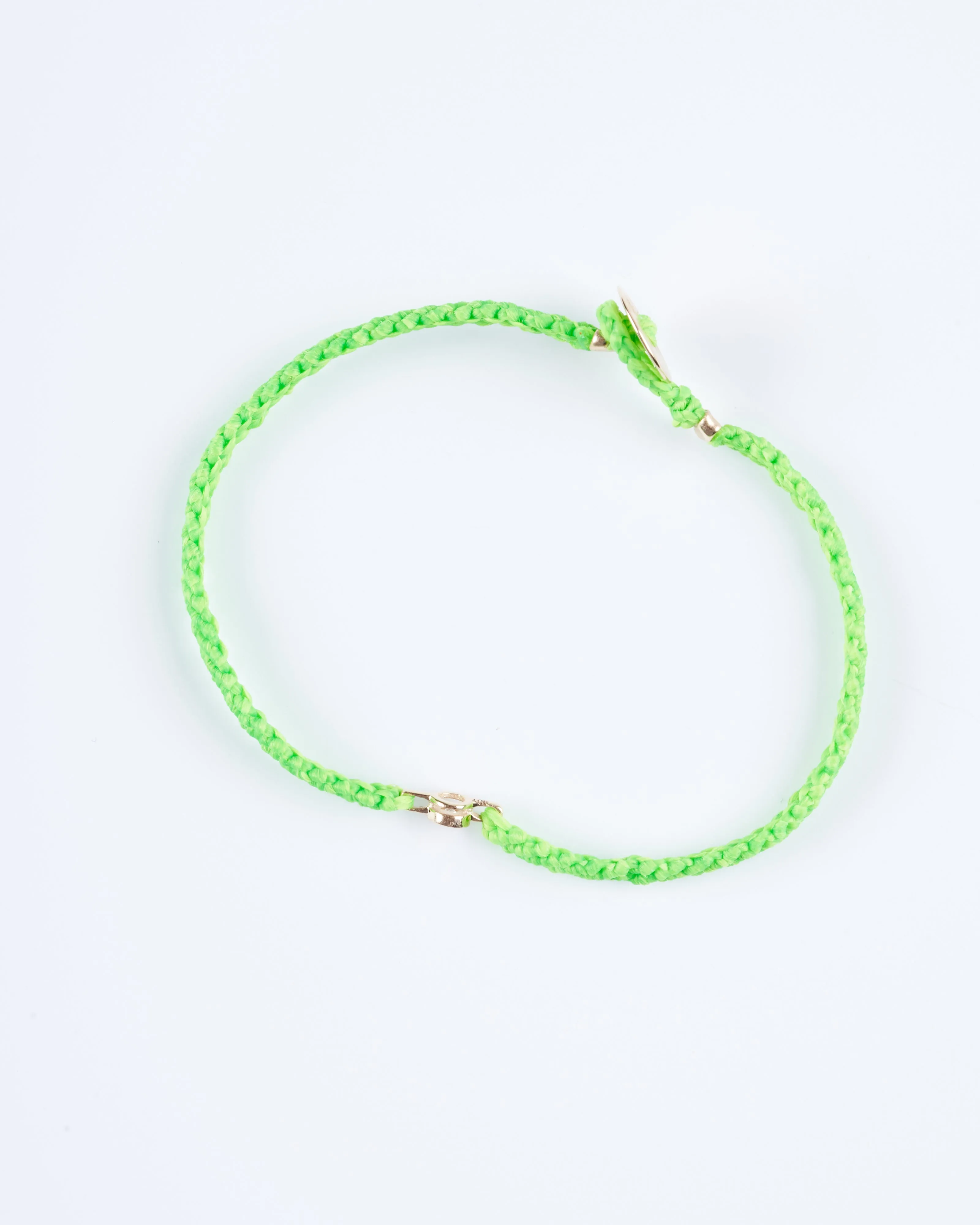 classic diamond bracelet in neon green - gold