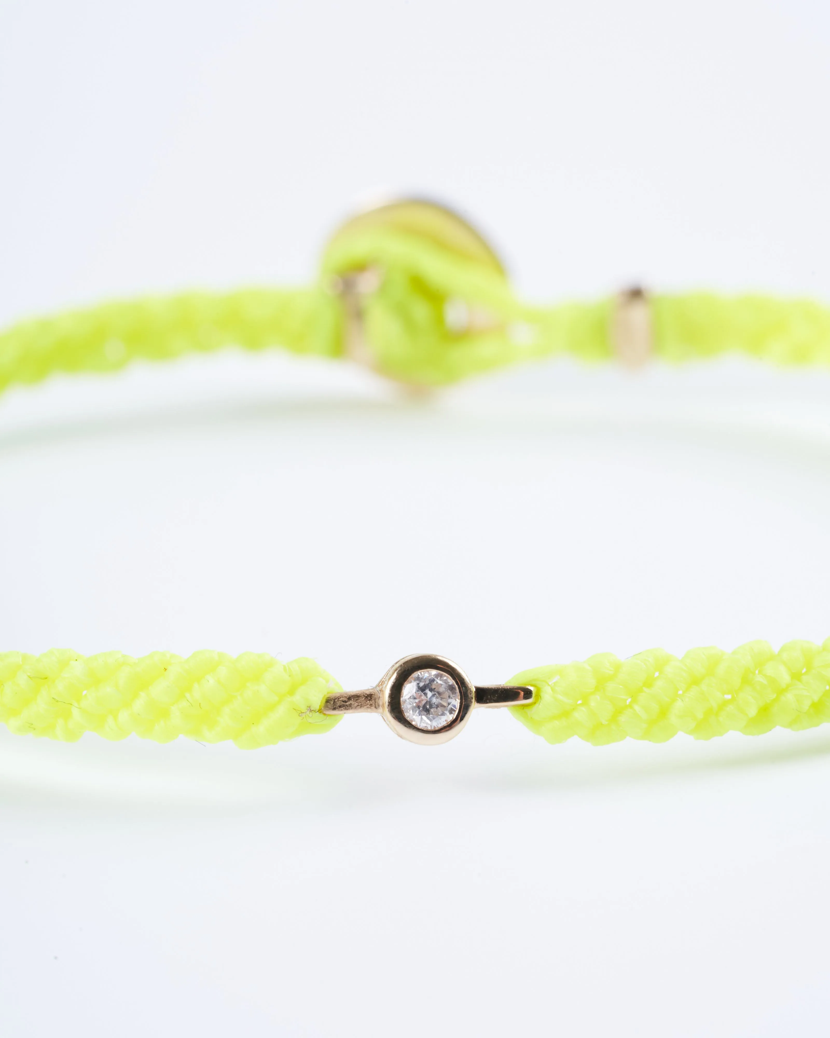 classic diamond bracelet in neon yellow - gold