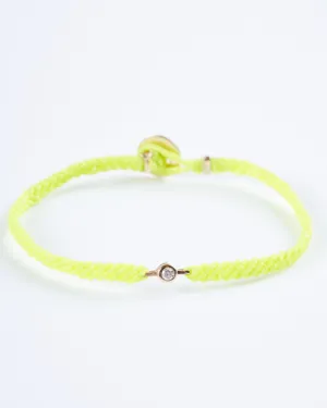 classic diamond bracelet in neon yellow - gold