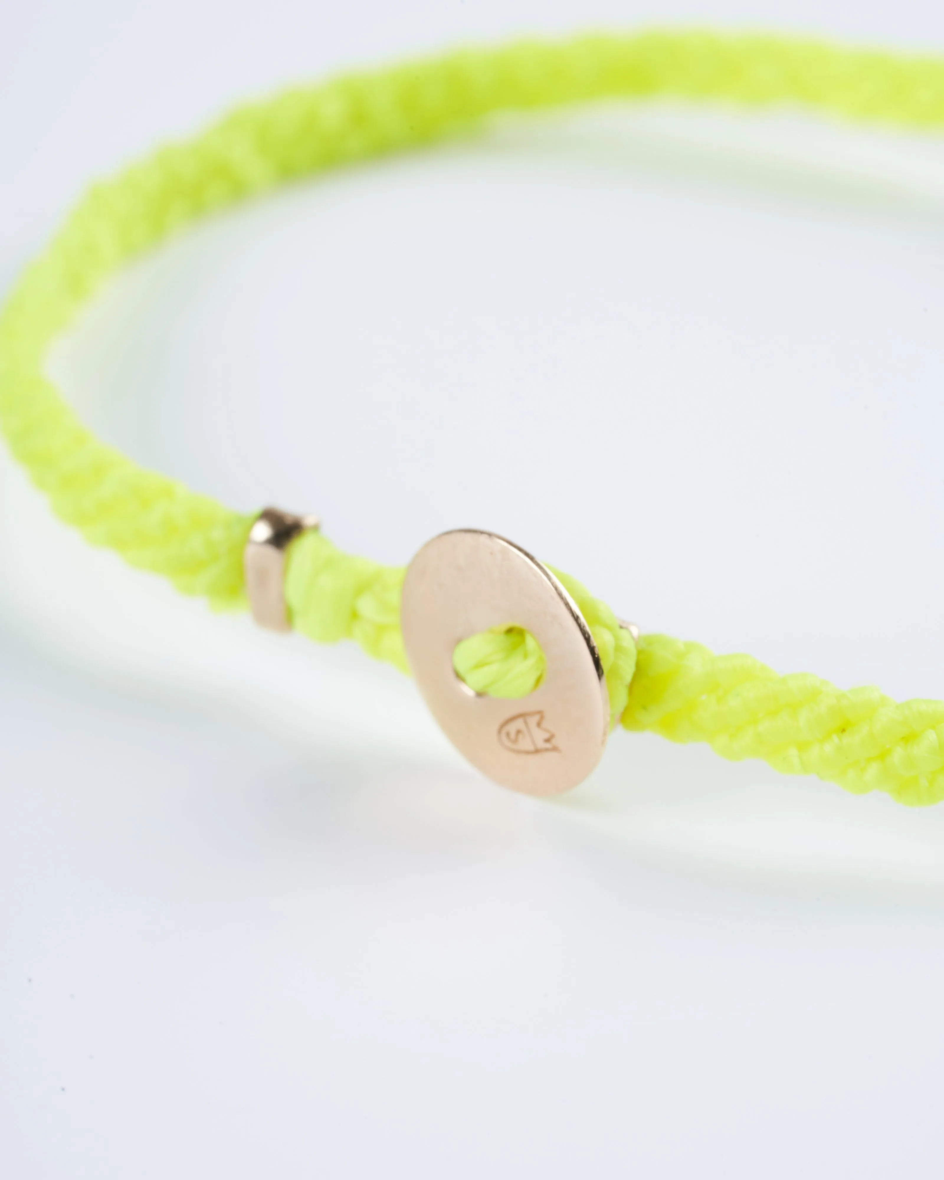 classic diamond bracelet in neon yellow - gold