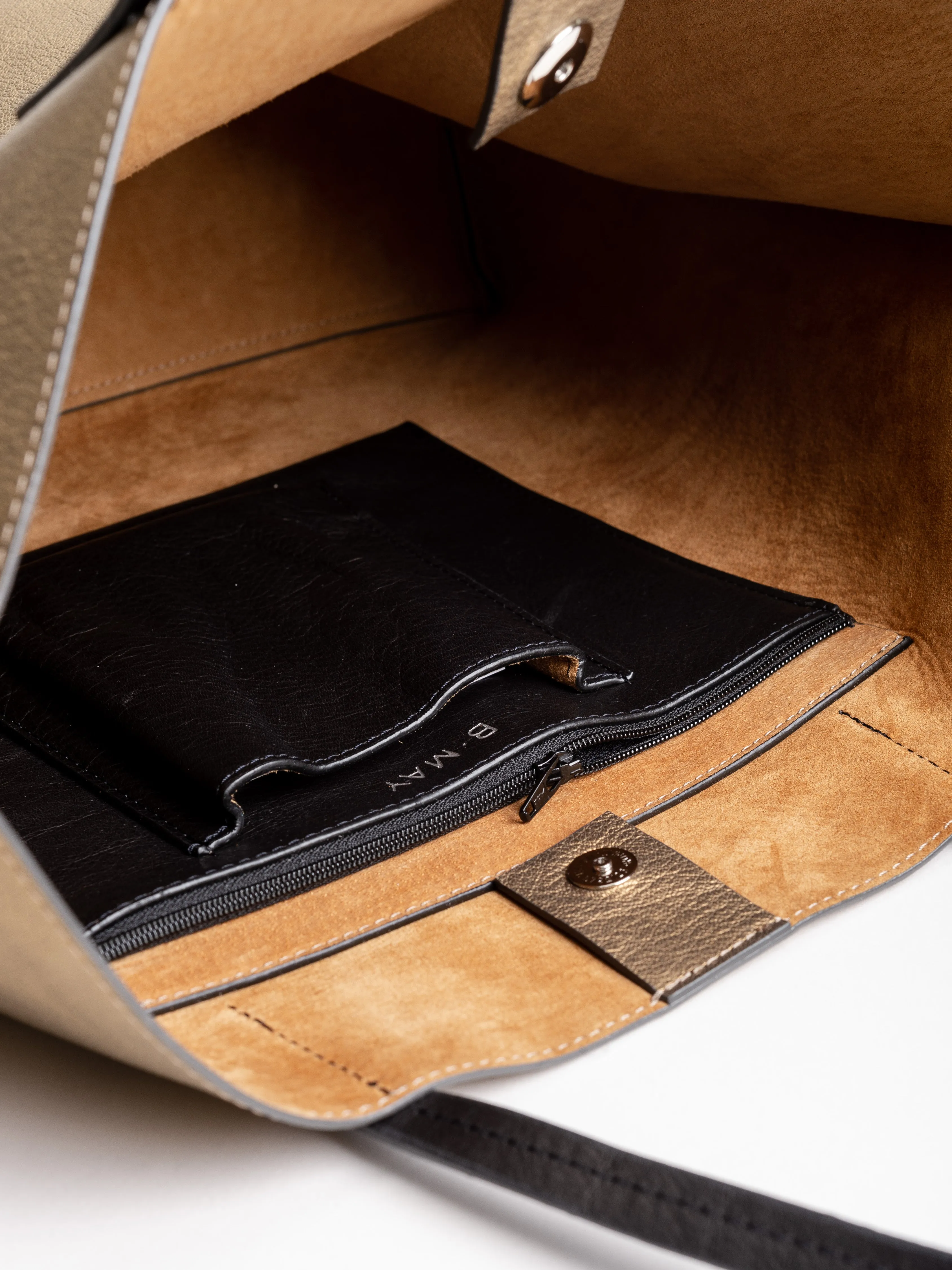 classic shopper - gold french goat