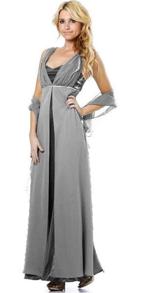 CLEARANCE - Eureka 1146 Long Sleeveless Belted Empire Waist Gown (Size L)