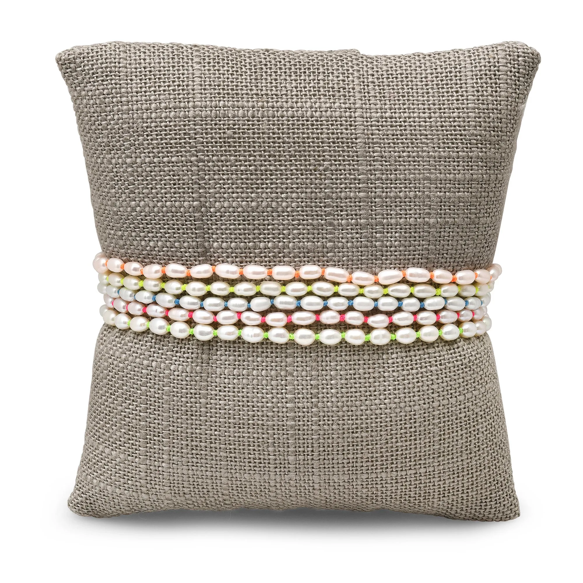 Confetti hand knotted pearl bracelets