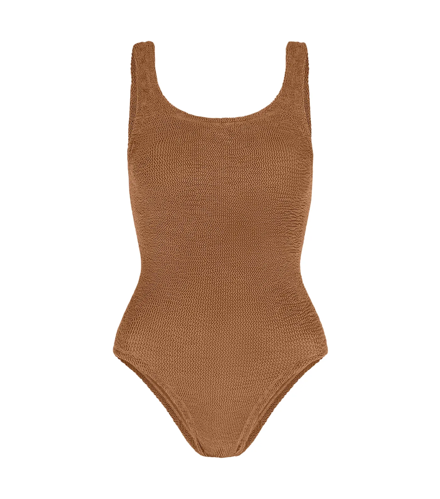 Coverage Square Neck Swim in Metallic Cocoa