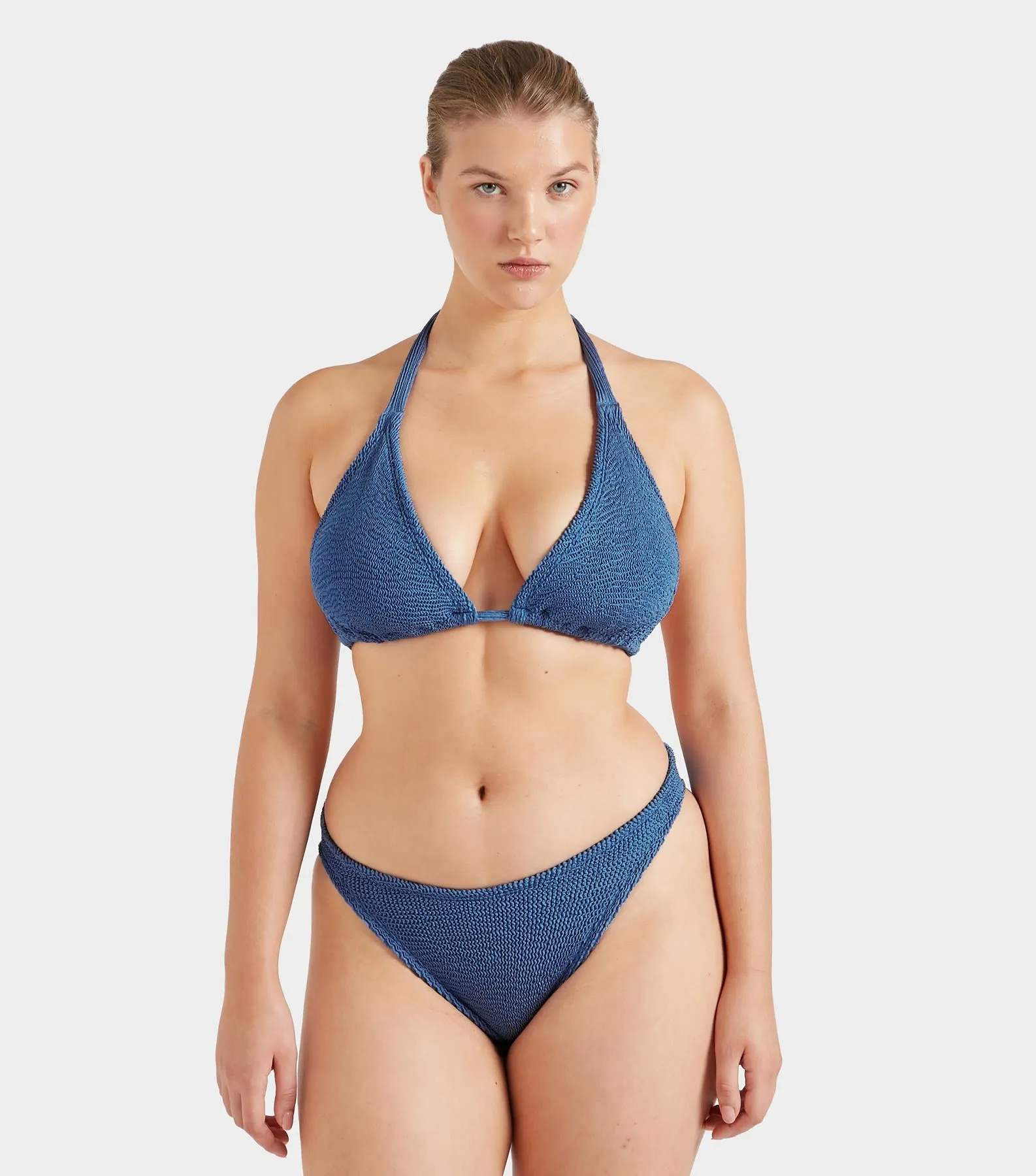 Coverage Tammy Bikini - Metallic Denim